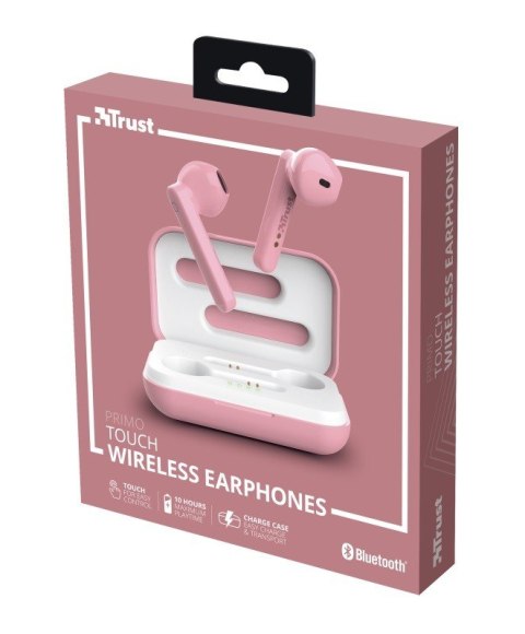 Słuchawki bezprzewodowe Primo Touch Bluetooth różowe Słuchawki bezprzewodowe Primo Touch Bluetooth różowe