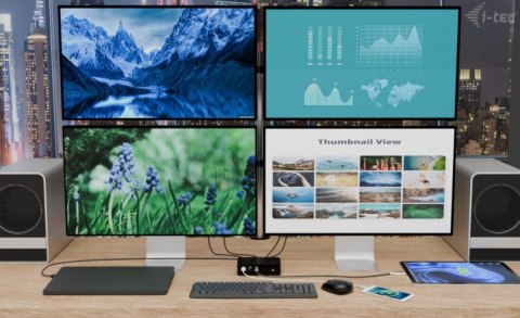 Stacja dokującaThunderbolt5 Quattro Display Docking Station 5x USB 2.5 GLan Power Delivery 140W Stacja dokującaThunderbolt5 Quattro Display Docking Station 5x USB 2.5 GLan Power Delivery 140W