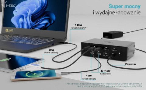 Stacja dokującaThunderbolt5 Quattro Display Docking Station 5x USB 2.5 GLan Power Delivery 140W Stacja dokującaThunderbolt5 Quattro Display Docking Station 5x USB 2.5 GLan Power Delivery 140W
