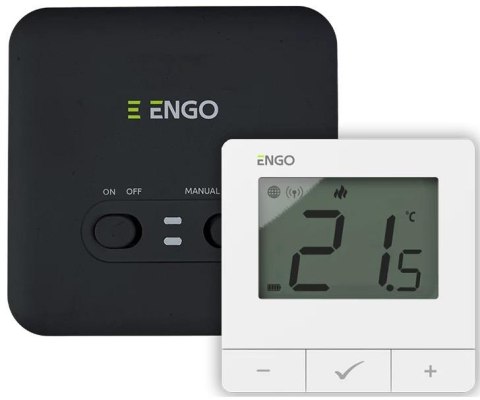 ENGO Controls E20i-W - Regulator temperatury, bezprzewodowy, bateryjny, Wi-Fi, Internetowy, biały, 868MHz ENGO Controls E20i-W - Regulator temperatury, bezprzewodowy, bateryjny, Wi-Fi, Internetowy, biały, 868MHz