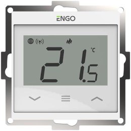 ENGO Controls E55-W - Regulator temperatury do ramki 55x55, 230V, biały, Internetowy, Wi-Fi
