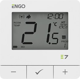 ENGO Controls E7-RFW - Programowany, bezprzewodowy regulator temperatury, biały