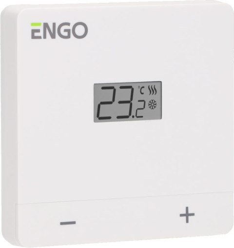 ENGO Controls EASY-BATW - Regulator temperatury, bateryjny, biały, dobowy, natynkowy ENGO Controls EASY-BATW - Regulator temperatury, bateryjny, biały, dobowy, natynkowy