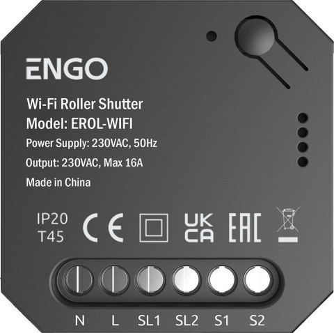 ENGO Controls EROL-WIFI - Sterownik Rolet Wi-Fi do systemu ENGO Smart podtynkowy ENGO Controls EROL-WIFI - Sterownik Rolet Wi-Fi do systemu ENGO Smart podtynkowy