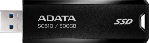 Dysk zewnętrzny SSD Adata SC610 500GB USB3.2A czarny Dysk zewnętrzny SSD Adata SC610 500GB USB3.2A czarny