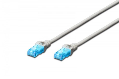Patch cord RJ45-RJ45, kat.5e, U/UTP, AWG 26/7, PVC, 0.25m, szary Patch cord RJ45-RJ45, kat.5e, U/UTP, AWG 26/7, PVC, 0.25m, szary