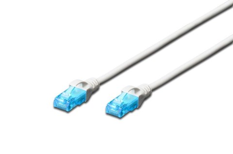 Patch cord U/UTP kat.5e PVC 0,5m Biały Patch cord U/UTP kat.5e PVC 0,5m Biały