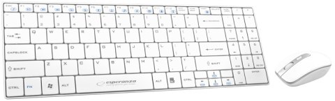 ZESTAW BEZPRZEWODOWY KLAWIATURA SLIM + MYSZ 2,4 GHz EK122W LIBERTY BIAŁY ZESTAW BEZPRZEWODOWY KLAWIATURA SLIM + MYSZ 2,4 GHz EK122W LIBERTY BIAŁY
