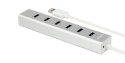 HUB 7 x USB3.0 Aluminium z zasilaczem; Y-3090