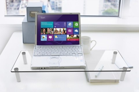 Szklana podstawa dla monitora, powierzchnia robocza: 56x21cm, max. obciążenie: 20kg