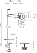 Uchwyt biurkowy przegubowy na 1 monitor Spacetronik SPA-111 Uchwyt biurkowy przegubowy na 1 monitor Spacetronik SPA-111