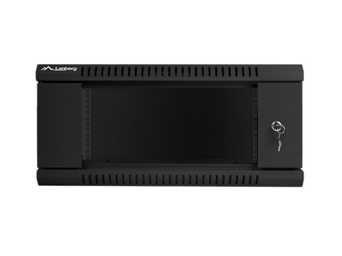 Szafa instalacyjna wisząca 19'' 4U 600X600mm czarna (drzwi szklane) Szafa instalacyjna wisząca 19'' 4U 600X600mm czarna (drzwi szklane)