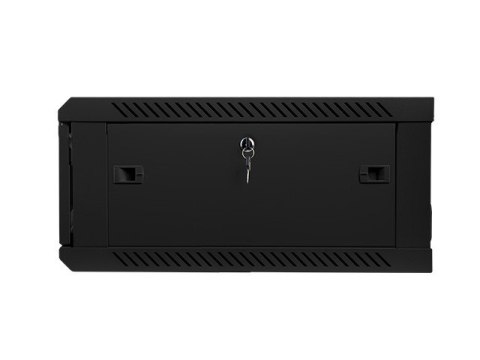Szafa instalacyjna wisząca 19'' 4U 600X600mm czarna (drzwi szklane) Szafa instalacyjna wisząca 19'' 4U 600X600mm czarna (drzwi szklane)