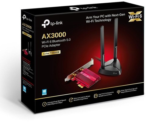 KARTA SIECIOWA TP-LINK Archer TX3000E PCIe, Wi-Fi 6, Bluetooth 5.0 KARTA SIECIOWA TP-LINK Archer TX3000E PCIe, Wi-Fi 6, Bluetooth 5.0