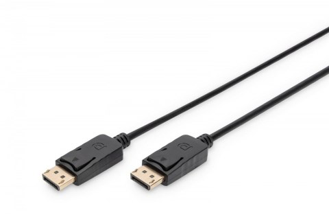 Kabel połączeniowy DisplayPort z zatrzaskami 4K 60Hz UHD Typ DP/DP M/M czarny 1m Kabel połączeniowy DisplayPort z zatrzaskami 4K 60Hz UHD Typ DP/DP M/M czarny 1m
