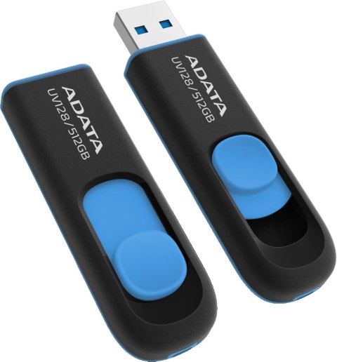 Adata Pendrive UV128 512GB USB 3.2 Gen1 czarno - niebieski