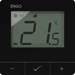 ENGO Controls E25-BATB - Regulator temperatury, bateryjny, czarny, ZigBee/868MHz, natynkowy
