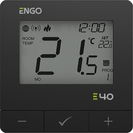 ENGO Controls E40-230B - Programowany, Internetowy natynkowy regulator temperatury ZigBee/868MHz, 230V, czarny