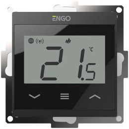 ENGO Controls E55-B - Regulator temperatury do ramki 55x55, 230V, czarny, Internetowy, Wi-Fi