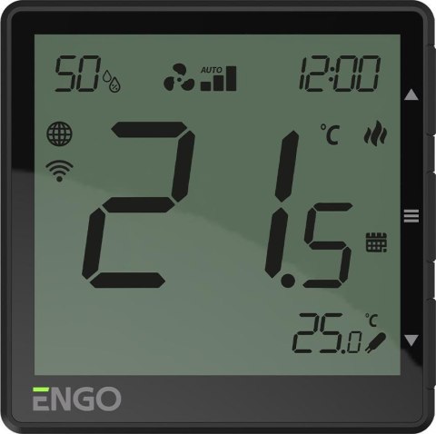 ENGO Controls EFAN-230B - Regulator klimakonwektorów, 230V, czarny, Internetowy, podtynkowy , Wi-Fi ENGO Controls EFAN-230B - Regulator klimakonwektorów, 230V, czarny, Internetowy, podtynkowy , Wi-Fi