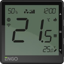 ENGO Controls EFAN-24B - Regulator klimakonwektorów, 24V, czarny, Internetowy, podtynkowy , Wi-Fi