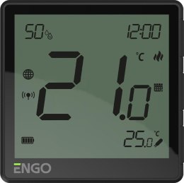 ENGO Controls EONE-BATB - Regulator temperatury, bateryjny (Li-Ion), czarny, Internetowy, akumulatorowy, ZigBee, natynkowy