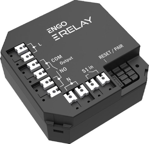 ENGO Controls EREL-12ZB - Smart Relay Inteligentny przekaźnik ZigBee do systemu ENGO Smart, 1x12A, NO-COM ENGO Controls EREL-12ZB - Smart Relay Inteligentny przekaźnik ZigBee do systemu ENGO Smart, 1x12A, NO-COM