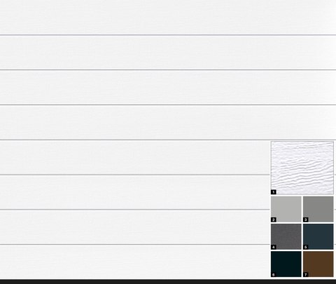 Brama garażowa segmentowa Renomatic/Hormann z napędem Supramatic E i szyną FS10-K - przetłoczenia M Woodgrain. Wymiar 5000x2125m