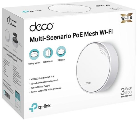 DOMOWY SYSTEM MESH WIFI TP-LINK Deco X50-PoE(3-pack) DOMOWY SYSTEM MESH WIFI TP-LINK Deco X50-PoE(3-pack)