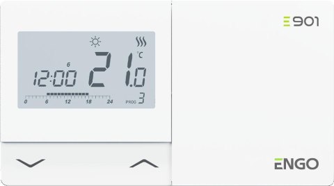 ENGO Controls E901 - Regulator temperatury przewodowy, tygodniowy, elektroniczny ENGO Controls E901 - Regulator temperatury przewodowy, tygodniowy, elektroniczny