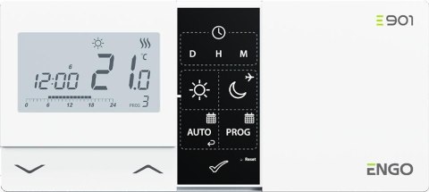 ENGO Controls E901 - Regulator temperatury przewodowy, tygodniowy, elektroniczny ENGO Controls E901 - Regulator temperatury przewodowy, tygodniowy, elektroniczny