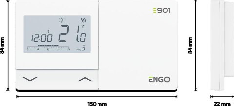 ENGO Controls E901 - Regulator temperatury przewodowy, tygodniowy, elektroniczny ENGO Controls E901 - Regulator temperatury przewodowy, tygodniowy, elektroniczny