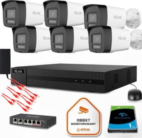 Zestaw do monitoringu Hilook 6 kamery IP IPCAM-B8-30DL/A Zestaw do monitoringu Hilook 6 kamery IP IPCAM-B8-30DL/A