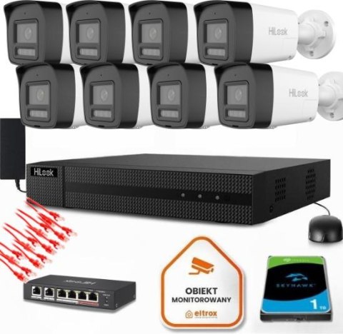 Zestaw do monitoringu Hilook 8 kamery IP IPCAM-B8-30DL/A Zestaw do monitoringu Hilook 8 kamery IP IPCAM-B8-30DL/A
