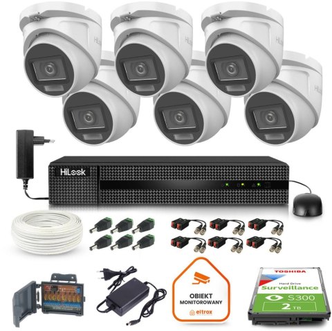 Zestaw monitoringu Hilook 6 kamer 5MPx TVICAM-T5M-20DL z dyskiem 2TB Zestaw monitoringu Hilook 6 kamer 5MPx TVICAM-T5M-20DL z dyskiem 2TB