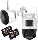 Zestaw kamer IP IMOU BULLET 2C 4MP i Cruiser Dual 10MP z kartami pamięci 32GB Zestaw kamer IP IMOU BULLET 2C 4MP i Cruiser Dual 10MP z kartami pamięci 32GB