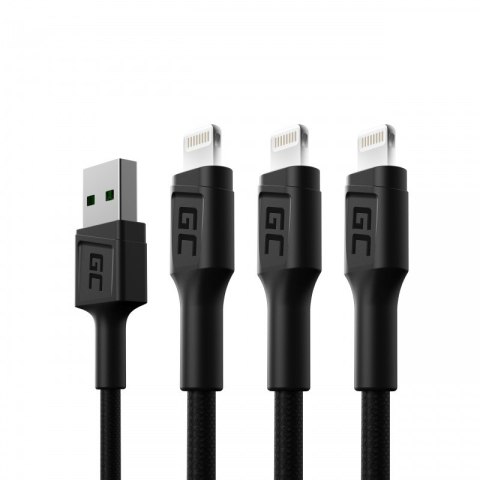 Kabel zestaw 3x GC Ray USB - Lightning 200 cm, LED Kabel zestaw 3x GC Ray USB - Lightning 200 cm, LED