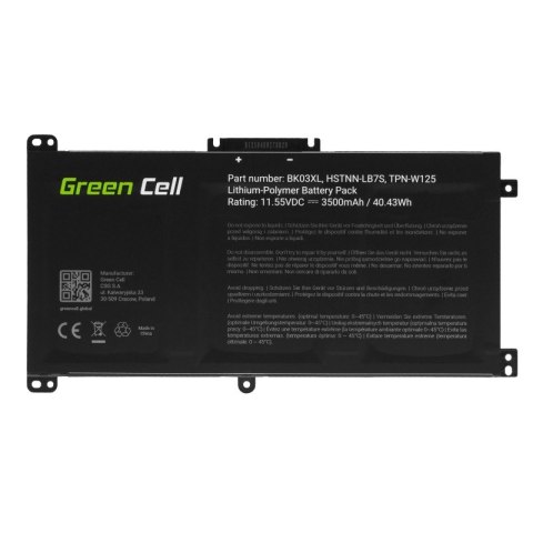 Bateria do notebooka HP BK03XL 11.55V 3500mAh Bateria do notebooka HP BK03XL 11.55V 3500mAh