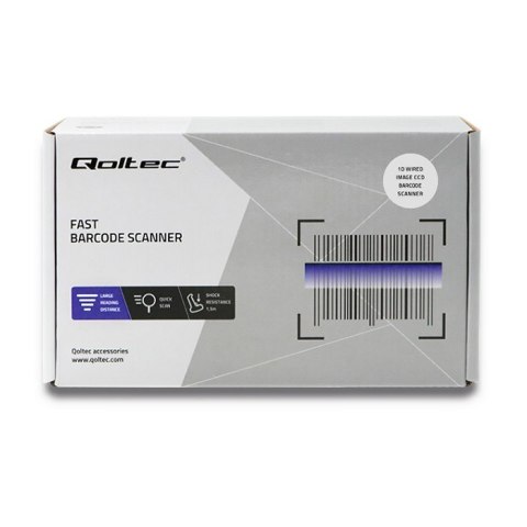 Laserowy czytnik kodów kreskowych 1D | CCD | USB | Czarny Laserowy czytnik kodów kreskowych 1D | CCD | USB | Czarny
