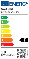 Naświetlacz LED 50W z czujnikiem PIR MCE650CW