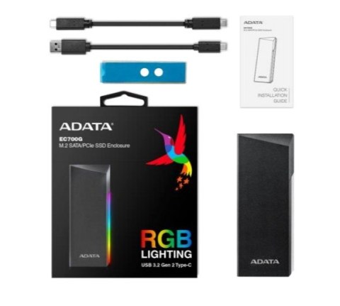 Obudowa zewnętrzna SSD M.2 EC700G USB3.2A/C Obudowa zewnętrzna SSD M.2 EC700G USB3.2A/C
