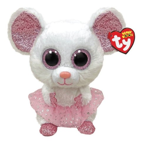 Maskotka Ty Mysz biała ballerina - Nina 24 cm