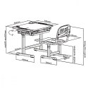 Biurko ergonomiczne dla dzieci z krzesłem Ergo Office ER-418