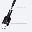 CB-CA1 OEM kabel USB-C - USB-A 1m 60W PD 3A 20V FCP AFC nylonowy oplot czarny