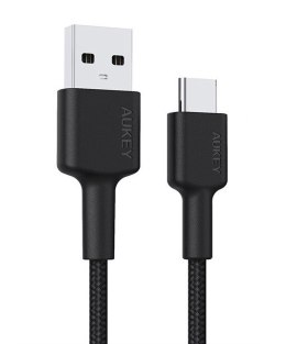 CB-CA3 OEM kabel USB-C - USB-A 3m 60W PD 3A 20V FCP AFC nylonowy oplot czarny