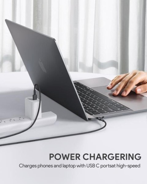 CB-CC03 OEM kabel USB-C - USB-C 0.3m 60W PD 3A 20V nylonowy oplot czarny CB-CC03 OEM kabel USB-C - USB-C 0.3m 60W PD 3A 20V nylonowy oplot czarny
