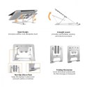 Podstawka pod laptop aluminiowa Ergo Office ER-416S Srebrna