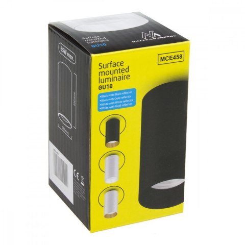 Oprawa natynkowa tuba GU10 MCE458 W/G Biało - złota Oprawa natynkowa tuba GU10 MCE458 W/G Biało - złota