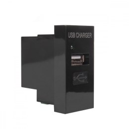 Gniazdo USB z ładowarką pasuje do szklanych ramek MCE727B Czarne