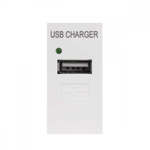 Gniazdo USB z ładowarką pasuje do szklanych ramek MCE727W Białe Gniazdo USB z ładowarką pasuje do szklanych ramek MCE727W Białe